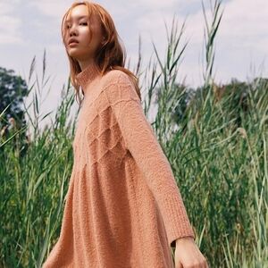 Free People Peach Jaci Sweater Dress